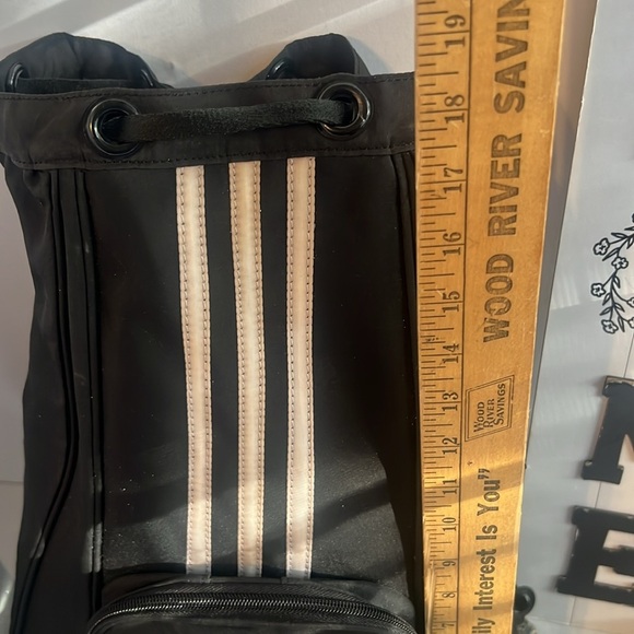 Adidas Black Backpack with Cream Stripes sport - Picture 5 of 7